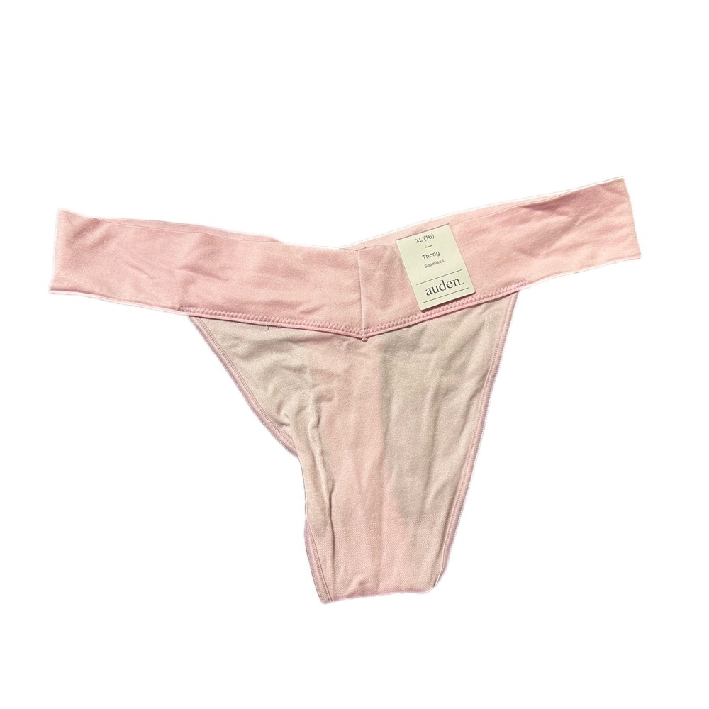 Auden Womens Pink Seamless Thong Panty XL 16‎